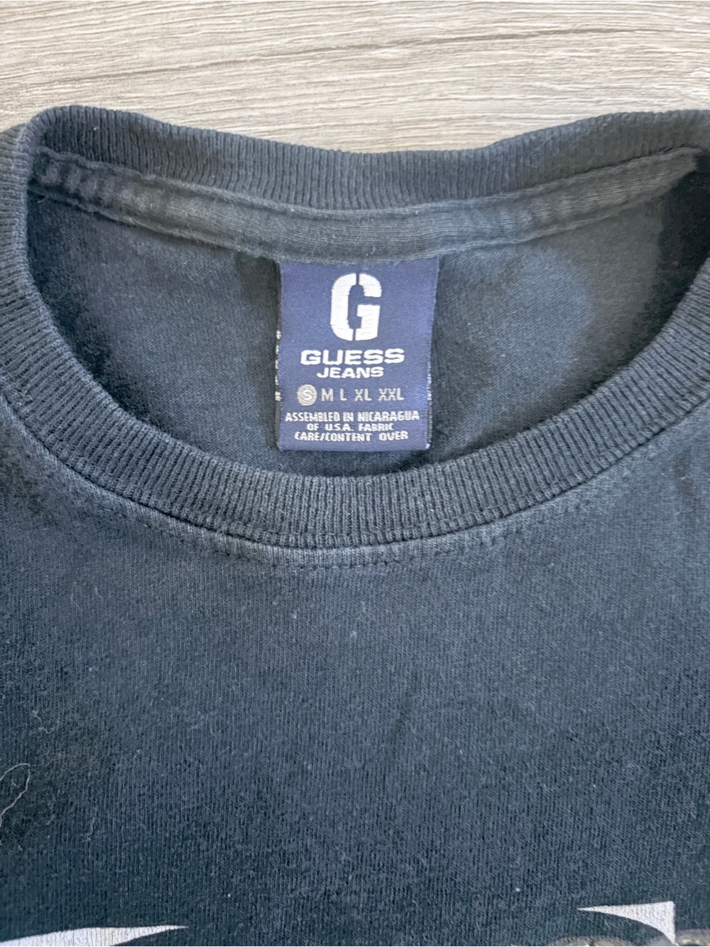 Guess Black Crewneck Logo Pullover
